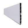 Rodapé para cozinha, plástico PVC revestido, branco, 120 x 4000 mm