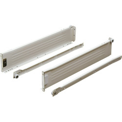 Corrediça com lenço metálico de gaveta Fratelli Gilardi 3500 500/150, self close, branca, C.500 x A.150 mm