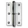 Dobradiça meio balanço lisa Sofima 206 para porta, zamak niquelado preto, 3", A.76 x L.33 x E.3 mm, esquerda