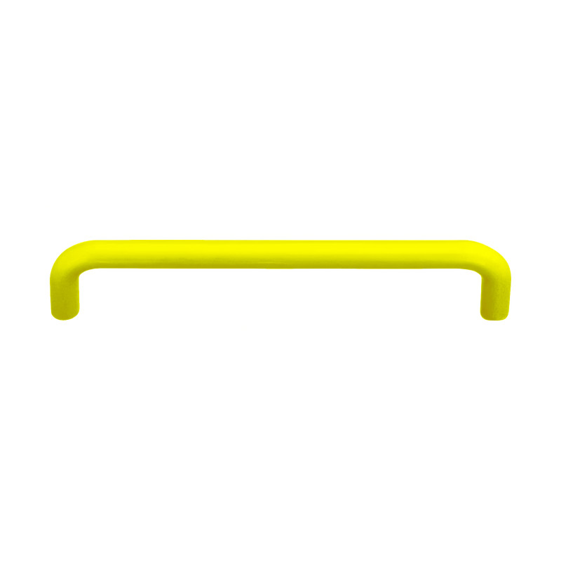 Puxador clássico, asa barra redonda curva SM 309, zamak lacado branco, 2 furos distância 96, Ø.9 x A.29 x C.105 mm