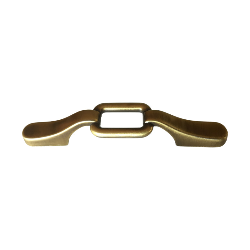 Puxador clássico, asa elo SM 310, zamak oxidado bronze, 2 furos distância 64, A.18 x L.19 x C.99 mm