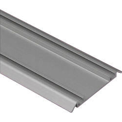 Perfil calha inferior roda macho fina 10958, para porta de roupeiro, alumínio branco, 6000 mm