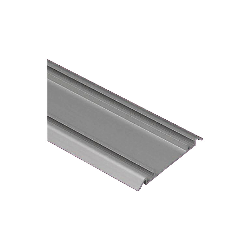 Perfil calha inferior roda macho fina 10958, para porta de roupeiro, alumínio bronze, 6000 mm