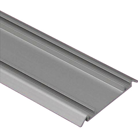 Perfil calha inferior roda macho fina 10958, para porta de roupeiro, alumínio dourado, 6000 mm