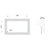Lava louça RODI BOX LINE 74, uma pia sem escorredor, inox escovado, aplicação superior ou á face, 776 x 436, MOD.900 mm