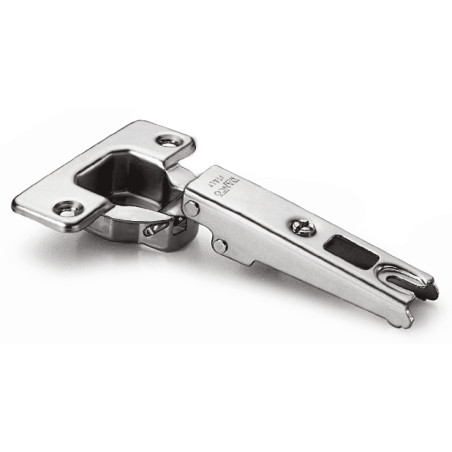 Dobradiça reta DANCO F85090P44, braço em aço niquelado, copo Ø.40 furação 52 mm, abertura 93º