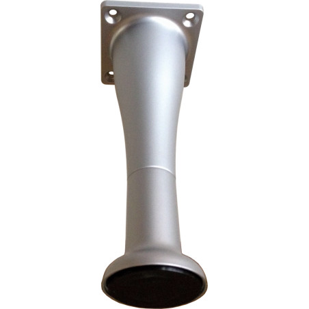 Pé para mobiliário/móveis com afinação 710, zamak, corpo cromado mate, base cromado mate, A.100 x L.50 mm