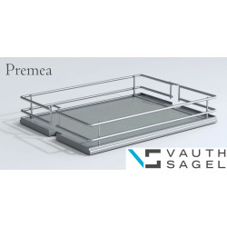 Despenseiro até 120 kg VAUTH-SAGEL VS TAL Larder 4 extracção total c/amortecedor, prateado, A.1450-1700 x P.503, MOD.300-600 mm
