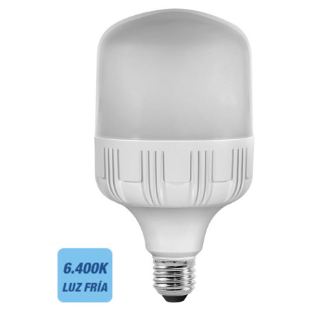 Lâmpada industrial LED luz fria 98881, 118 x 213 mm, E27, 200º, CE.A+ 220/240V 50Hz 40W 3200LM 6400K