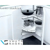 Cesto giratório 3/4 VAUTH-SAGEL VS COR Wheel, 2 cestos aramado cromado, fixação com varão, MOD.800 x 800, Ø.720 mm