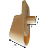 Suporte lateral Artimol para varão de roupeiro 15 mm, plástico castanho com bucha