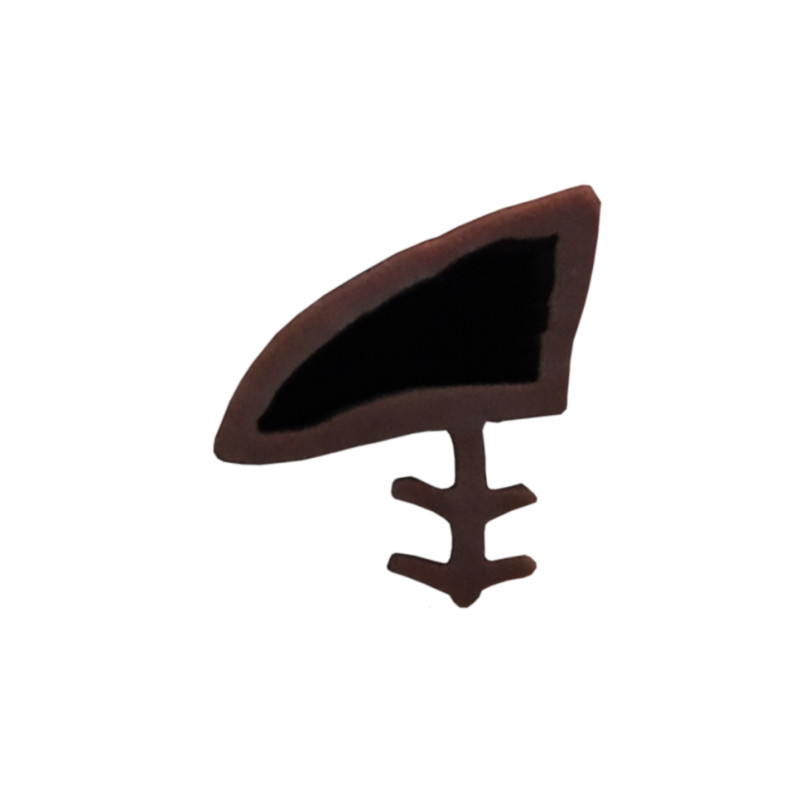 Perfil vedante/batente 601 p/portas de madeira, plástico faia, A.11 x L.9 mm
