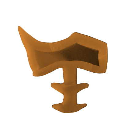 Perfil vedante/batente 851 p/portas de madeira, plástico PVC carvalho, A.11,5 x L.9 mm