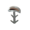 Perfil vedante/batente 608 p/portas de madeira, plástico mogno, A.10 x L.8 mm