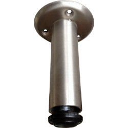 Pé para mobiliário/móveis com afinação, inox, A.120 x Ø.32/75 mm