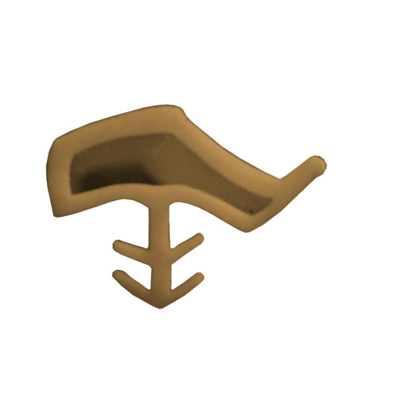 Perfil vedante/batente 620 p/portas de madeira, plástico branco, A.9 x L.13 mm