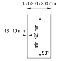 Conjunto 2 cesto 90º p/despenseiro VAUTH-SAGEL VS SUB Side, Saphir cromado, L.139 x P.470 x A.75, MOD.200 mm