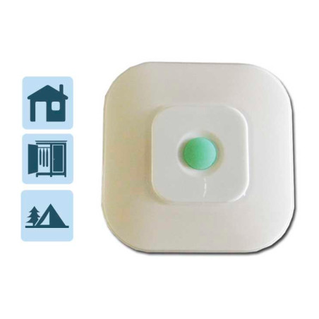 Luz para parede c/8 LEDs SMD brancos 36096, c/desivo e interruptor, 7,5 x 7,5 x 2 cm, 480LM