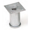 Pé para mobiliário/móveis Sofima 1041, base zamak, corpo latão, cor cromado mate, A.100 mm
