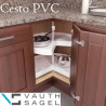 Cesto giratório 3/4 VAUTH-SAGEL VS COR Wheel, 2 cestos aramado cromado, fixação com varão, MOD.800 x 800, Ø.720 mm