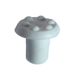 Batente borracha com bicos para porta, branco, espiga Ø.5 mm