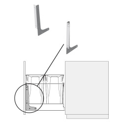 Kit p/fixar balde á porta Gollinucci 555, p/ref.550 e 551