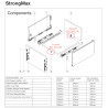 Suporte frontal p/gaveta STRONG StrongMax/StrongBox