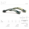 Puxador clássico, asa ponte SCH 347.096.03, zamak bronze antigo, 2 furos distancia 96, C.117 x L.23 x A.24 mm