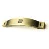 Puxador clássico, asa ponte SCH 347.096.03, zamak bronze antigo, 2 furos distancia 96, C.117 x L.23 x A.24 mm