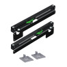 Kit amortecedor p/porta de roupeiro Easy Soft Terra S75, p/calha L.75 x A.40, p/placa E.10-16 mm, 25-40 Kg