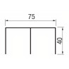 Kit amortecedor p/porta de roupeiro Easy Soft Terra S75, p/calha L.75 x A.40, p/placa E.10-16 mm, 25-40 Kg