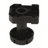 Pé p/cozinha c/afinação STRONG Big 100, plástico preto, base rectangular, A.100 mm