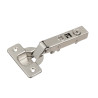 Dobradiça reta c/clic e amortecedor STRONG S5 92580T, braço em aço niquelado, copo Ø.35 furação 45 mm, abertura 110º