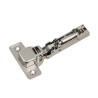 Dobradiça reta c/clic e amortecedor STRONG S5 92580T, braço em aço niquelado, copo Ø.35 furação 45 mm, abertura 110º