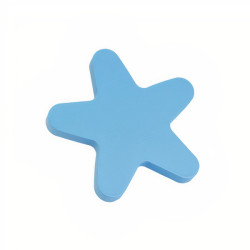 Puxador criança, estrela Nesu 440AZ2, madeira lacado azul, C.67 x L.65 x A.25 mm