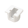 Caixa p/suporte de prateleira F1058 10601020AB, plástico branco, Ø.15 x A.10,5 x 18 x 15, E.mín.prateleira 14 mm