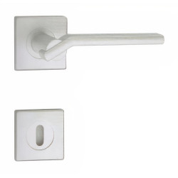 Puxador 2 espelhos quadrados c/manete rectangular Sofima 432, zamak lacado preto, P.57 x L.52/124 x A.52 mm