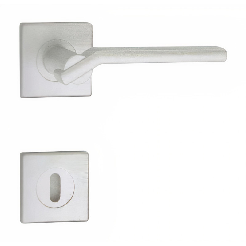 Puxador 2 espelhos quadrados c/manete rectangular Sofima 432, zamak lacado preto, P.57 x L.52/124 x A.52 mm