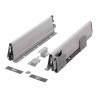 Lateral de gaveta c/amortecedor STRONG StrongBox, silenciosa, extração total, 35 kg, cinza, E.16, A.86 x C.500 mm