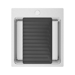 Lava louça RODI UNA 46, uma pia sem escorredor, inox polido, aplicação superior ou á face, 450 x 505, MOD.500 mm