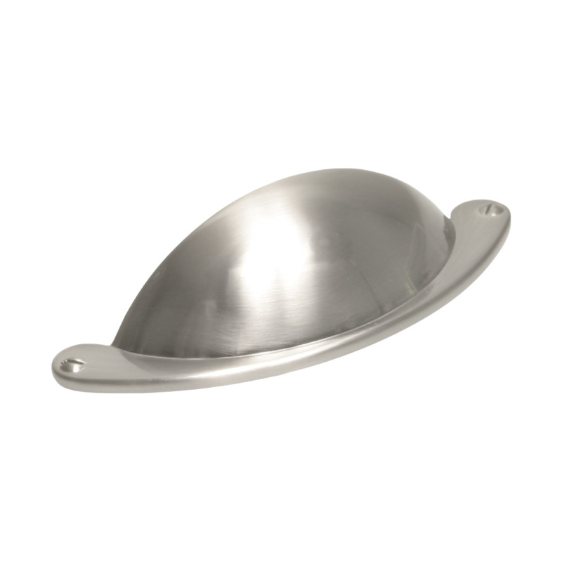 Puxador clássico, concha oval F83 814, zamak oxidado francês, 2 furos distância 64, E.30 x C.104 x A.26 mm