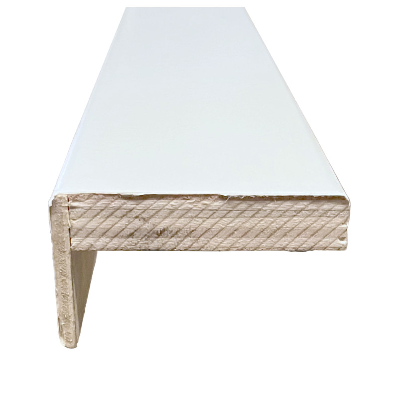 Guarnição, contraplacado revestido a foil branco, C.2200 x L.70 x E.12, aba/pestana 25 mm