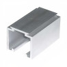 Perfil calha superior para porta de correr suspensa 74P, alumínio natural, suporta 60 kg, A.29,5 x L.30,5 x C.5000 mm