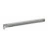 Gaveta plástica COMBI 480 INDAmatic, c/corrediça c/amortecedor + fixador frontal, cinza, suporta 15 kg, MOD.500 mm