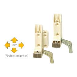 Gaveta plástica COMBI 480 INDAmatic, c/corrediça c/amortecedor + fixador frontal, cinza, suporta 15 kg, MOD.400 mm