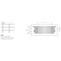 Gaveta plástica COMBI 480 INDAmatic, c/corrediça c/amortecedor + fixador frontal, cinza, suporta 15 kg, MOD.400 mm