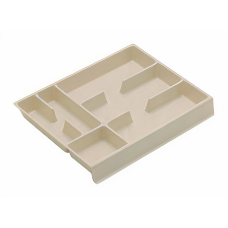 Porta talheres p/gaveta COMBI 440 c/aba, plástico branco, MOD.350 mm