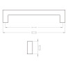 Puxador atual, asa barra rectangular F83 O34, inox satinado, 2 furos distância 192, E.12 x C.202 x A.30 mm