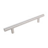 Puxador atual, asa barra redonda reta F83 C55.12, inox satinado, 2 furos distância 256, Ø.12/9,8 x C.316 x A.32 mm