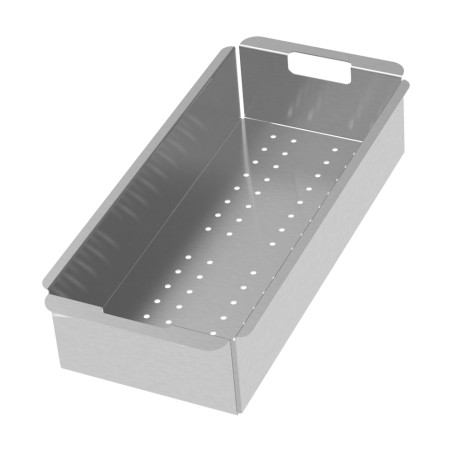 Colander/legumeira RODI 035551, aço inoxidável, aplicação superior, à face e inferior, acessório 6, 396 x 180 x 80 mm